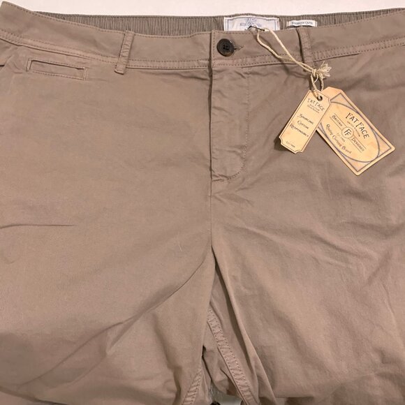 FAT FACE FARNHAM Chino Capris Pearwood Brown Cotton/Elastane Sz 14L NWT - Picture 2 of 13